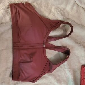 Ellie Women's Zip-Front Sports Bra - Dusty Rose